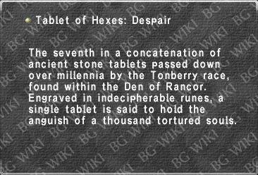 Tablet of Hexes: Despair