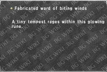 Fabricated ward of biting winds