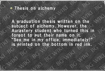 Thesis on alchemy