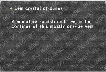 Dem crystal of dunes