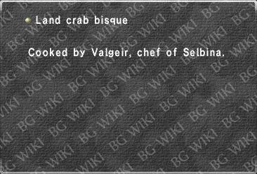 Land crab bisque