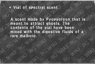 Vial of spectral scent