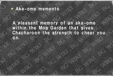 Ake-ome memento