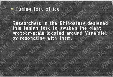 Tuning fork of ice