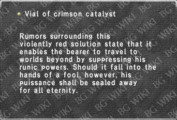 Vial of crimson catalyst