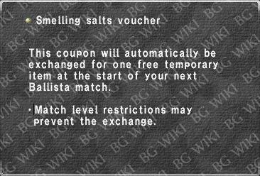 Smelling salts voucher