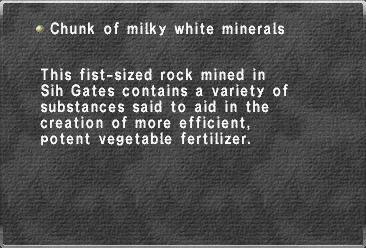 Chunk of milky white minerals