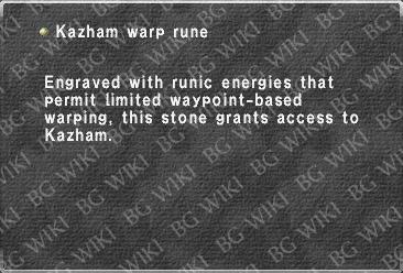 Kazham warp rune