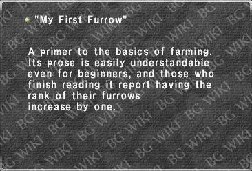 "My First Furrow"