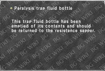 Paralysis trap fluid bottle