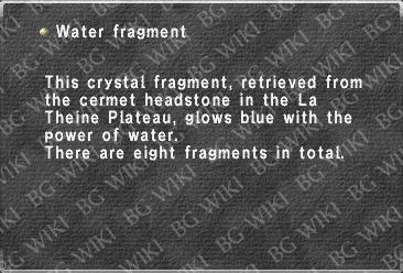 Water fragment