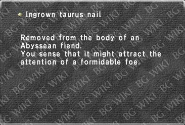 Ingrown taurus nail