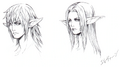 Elvaan facial sketches.